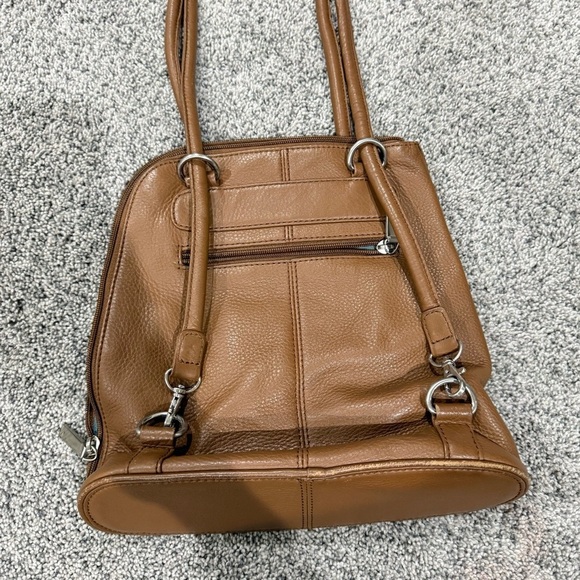 Clark’s Tan Genuine Leather Convertible Backpack Shoulder Bag Classic Preppy main image 8